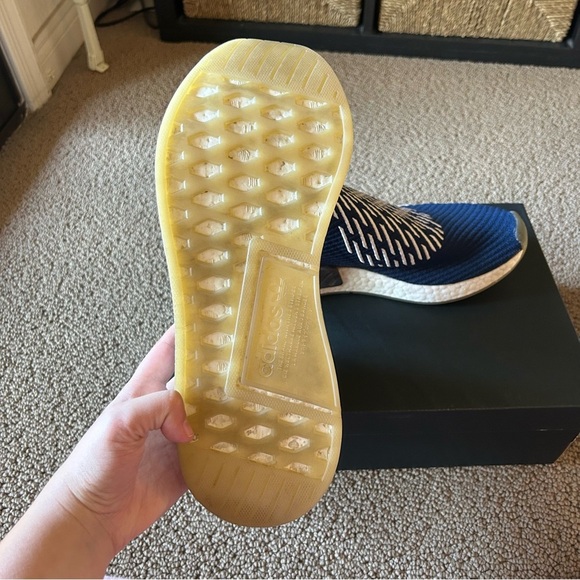 adidas NMD CS2 Primeknit Ronin Stripes Size 13 Navy White Gum PK Boost BA7189 - Picture 7 of 11